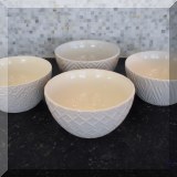K84. Set of 4 American Atelier stoneware bowls. 6”w - $16 